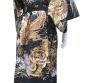 Preview: Damen Kimono Morgenmantel Drachen Tiger schwarz-braun